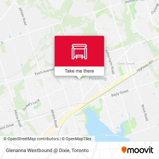 Glenanna Westbound @ Dixie map