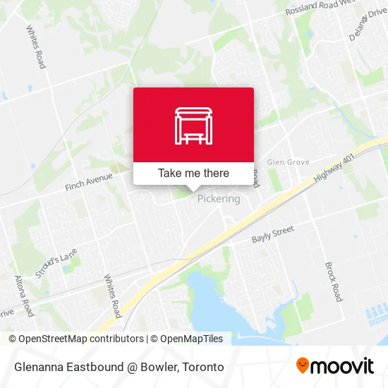 Glenanna Eastbound @ Bowler map