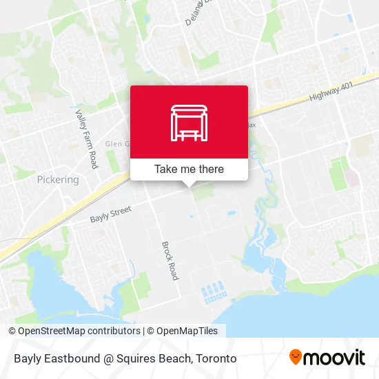 Bayly Eastbound @ Squires Beach map