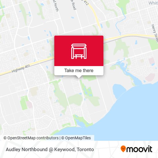 Audley Northbound @ Keywood map