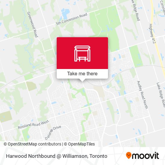 Harwood Northbound @ Williamson map