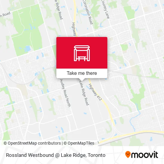 Rossland Westbound @ Lake Ridge map