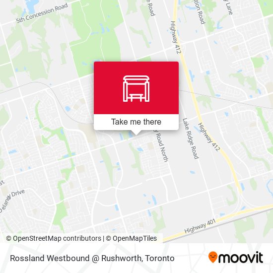 Rossland Westbound @ Rushworth map