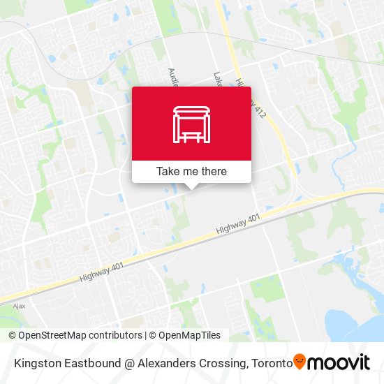 Kingston Eastbound @ Alexanders Crossing map