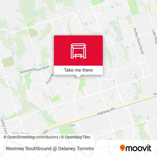 Westney Southbound @ Delaney map