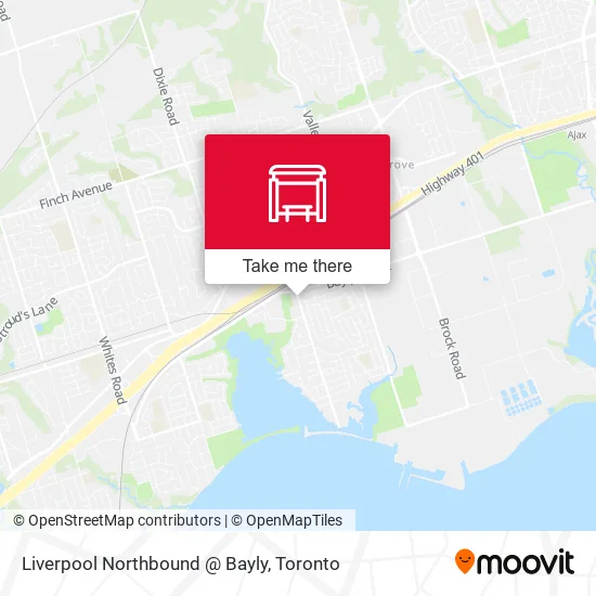 Liverpool Northbound @ Bayly map