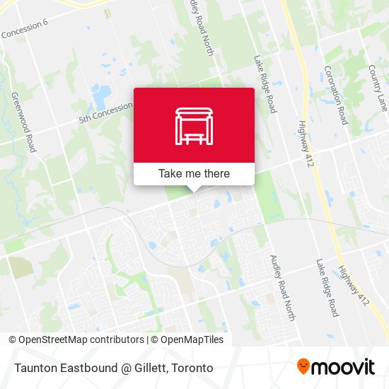 Taunton Eastbound @ Gillett map