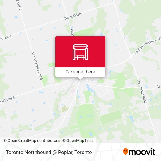 Toronto Northbound @ Poplar map