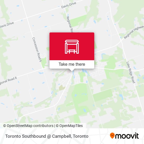 Toronto Southbound @ Campbell map