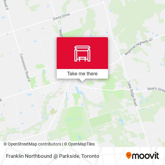Franklin Northbound @ Parkside map