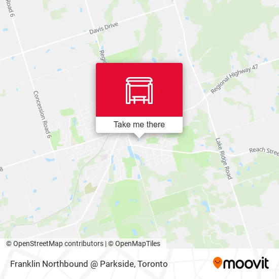 Franklin Northbound @ Parkside map