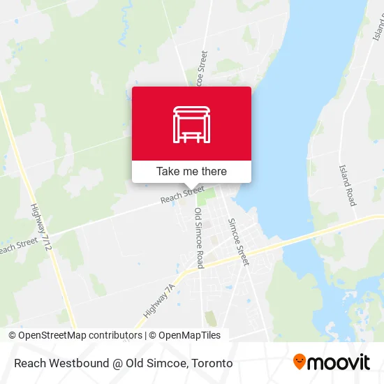 Reach Westbound @ Old Simcoe map