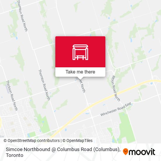 Simcoe Northbound @ Columbus Road map