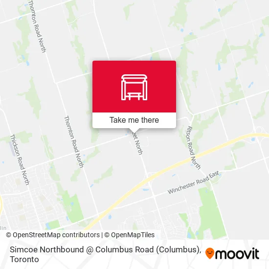Simcoe Northbound @ Columbus Road map