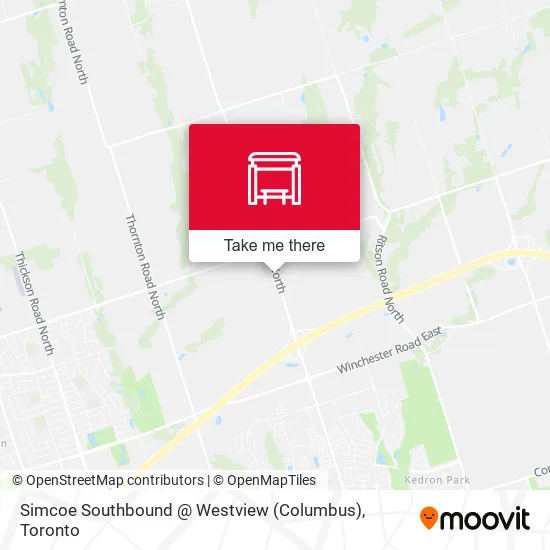 Simcoe Southbound @ Westview (Columbus) map