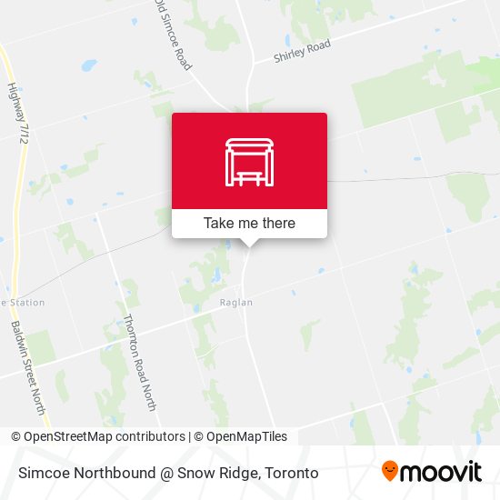 Simcoe Northbound @ Snow Ridge map