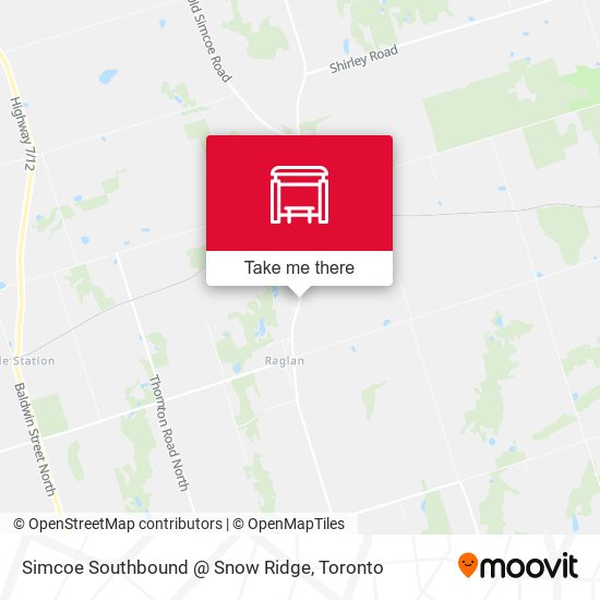 Simcoe Southbound @ Snow Ridge map