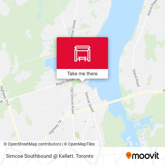Simcoe Southbound @ Kellett map