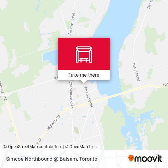 Simcoe Northbound @ Balsam map