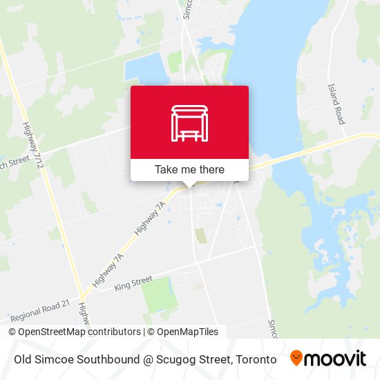 Old Simcoe Southbound @ Scugog Street map