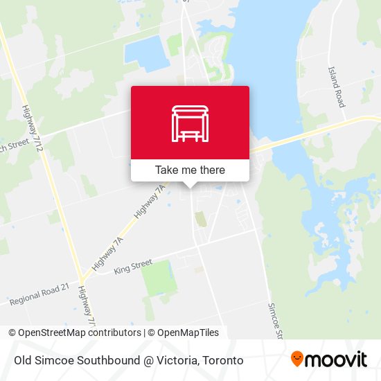 Old Simcoe Southbound @ Victoria map