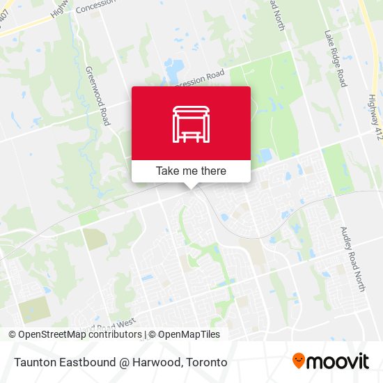 Taunton Eastbound @ Harwood map
