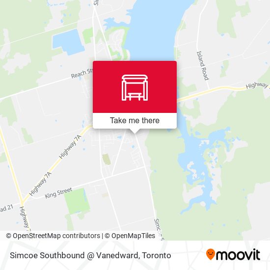 Simcoe Southbound @ Vanedward map