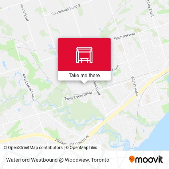 Waterford Westbound @ Woodview map