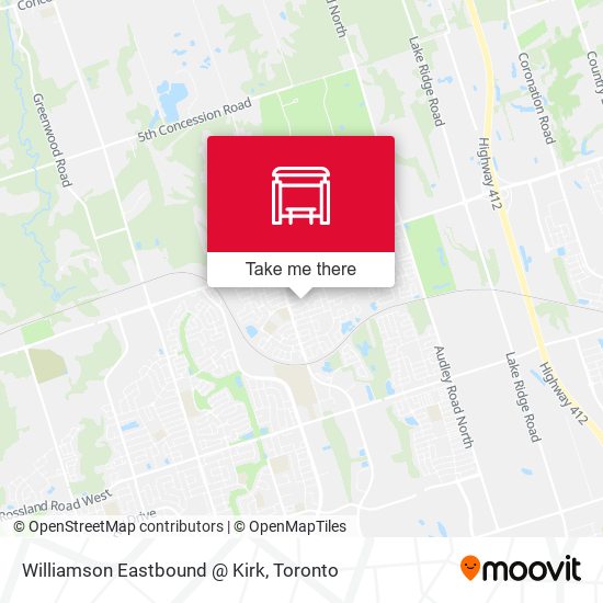 Williamson Eastbound @ Kirk map