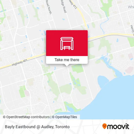 Bayly Eastbound @ Audley map