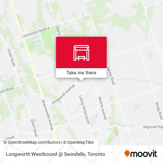 Longworth Westbound @ Swindells map
