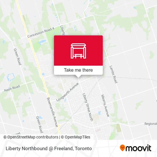 Liberty Northbound @ Freeland map