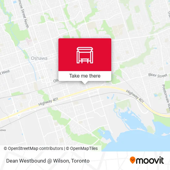 Dean Westbound @ Wilson map