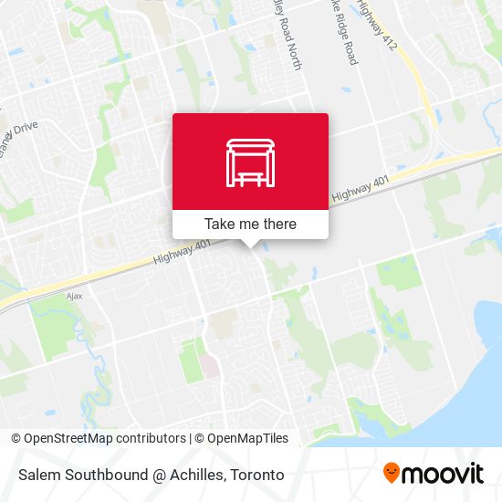 Salem Southbound @ Achilles map