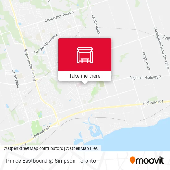 Prince Eastbound @ Simpson map
