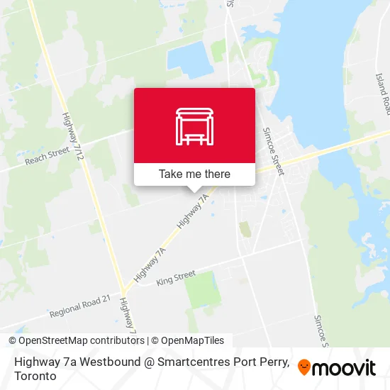 Highway 7a Westbound @ Smartcentres Port Perry map