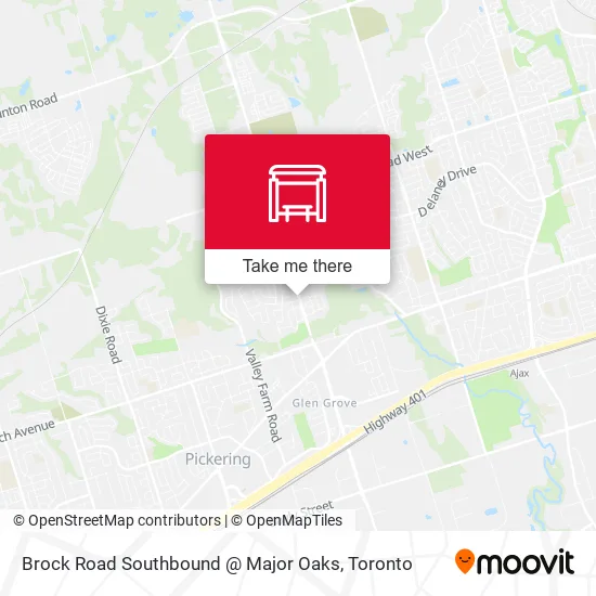Brock Road Southbound @ Major Oaks map