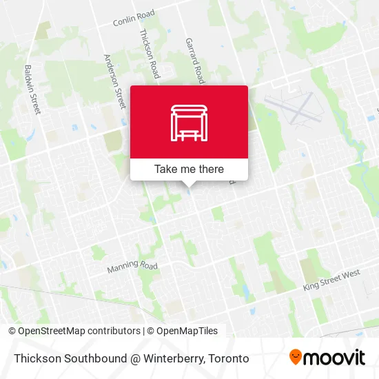 Thickson Southbound @ Winterberry map