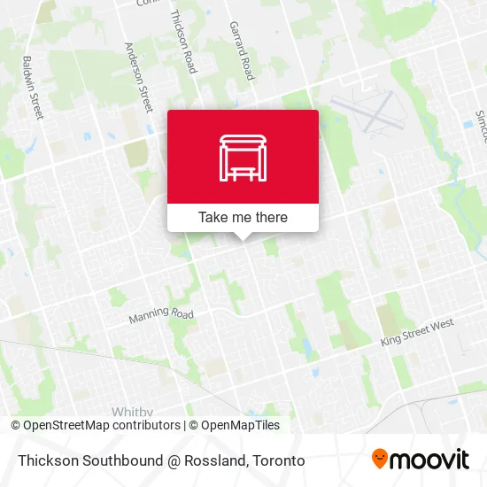 Thickson Southbound @ Rossland map