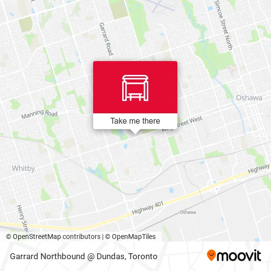 Garrard Northbound @ Dundas map