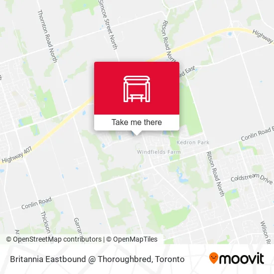 Britannia Eastbound @ Thoroughbred map
