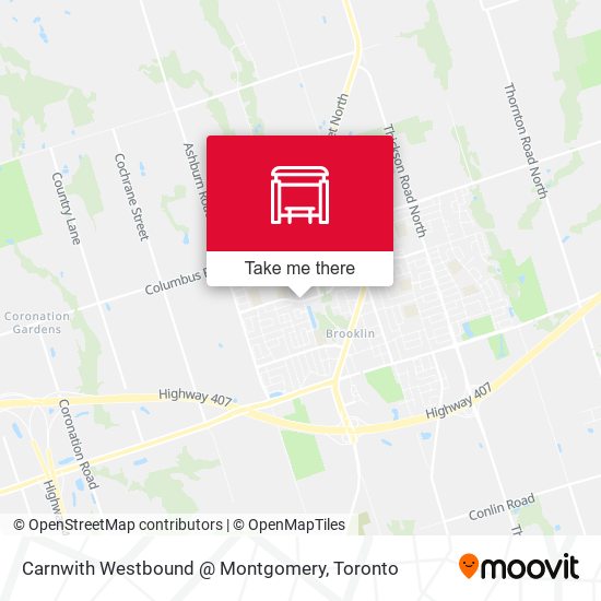 Carnwith Westbound @ Montgomery map