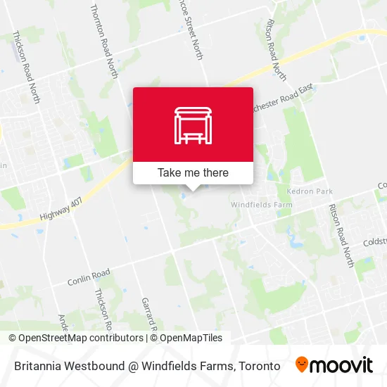 Britannia Westbound @ Windfields Farms map