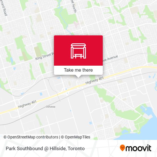 Park Southbound @ Hillside map