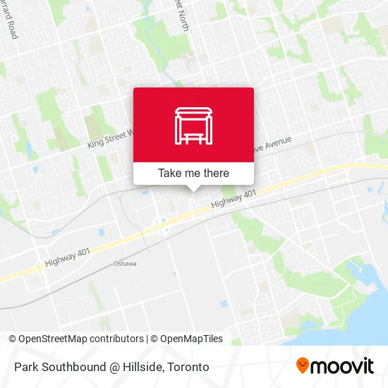 Park Southbound @ Hillside map