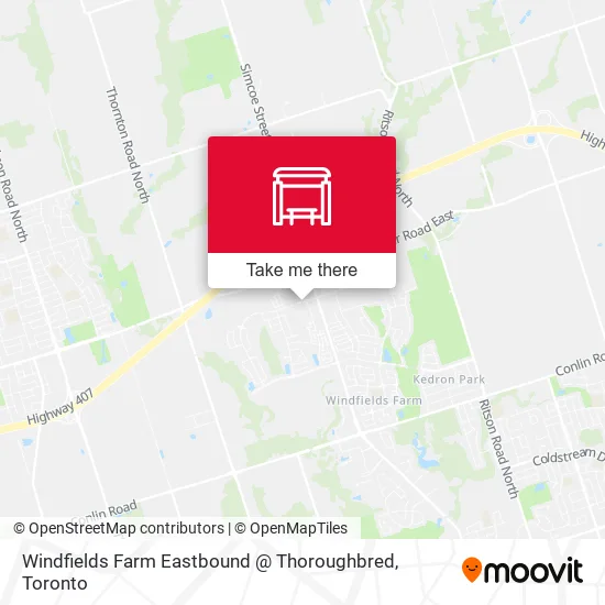 Windfields Farm Eastbound @ Thoroughbred map