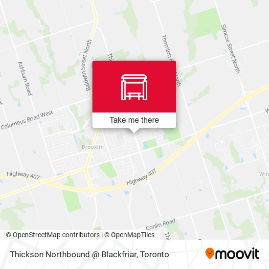 Thickson Northbound @ Blackfriar map