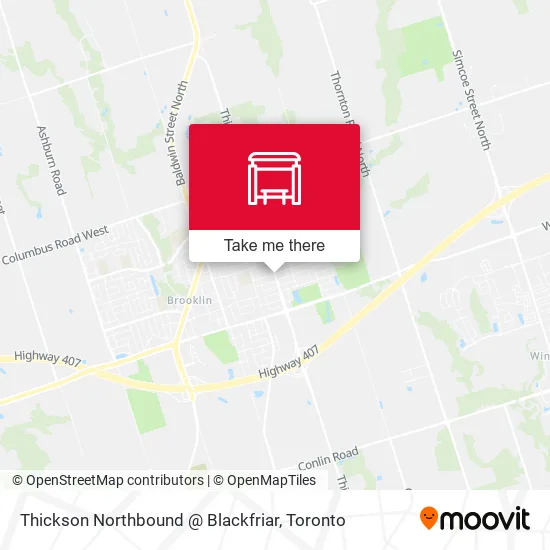 Thickson Northbound @ Blackfriar map