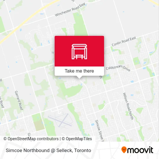 Simcoe Northbound @ Selleck map