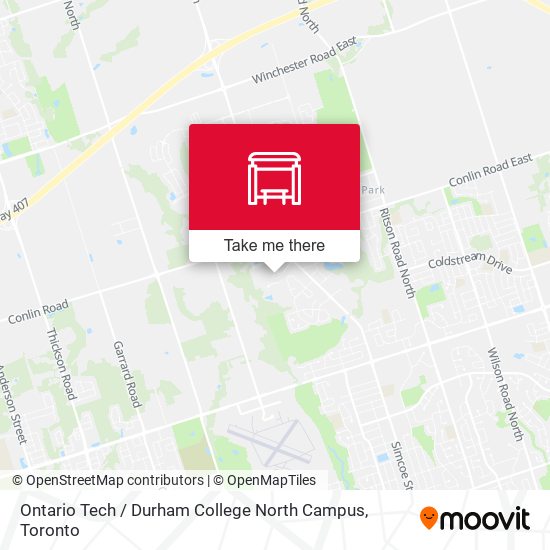 Ontario Tech / Durham College North Campus map